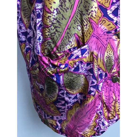 Vintage 80’s Restless Clothiers Silk Longline, Jacket, Blazer, size M - Picture 5 of 7